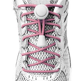 BC Awareness Pink elastic no tie locking shoelaces