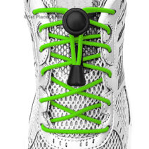Neon Green elastic no tie locking shoelaces