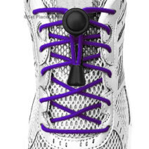 Team Purple elastic no tie locking shoelaces